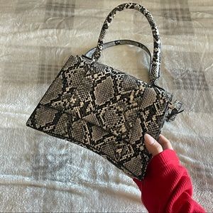 Missguided Snake Skin Small Handbag